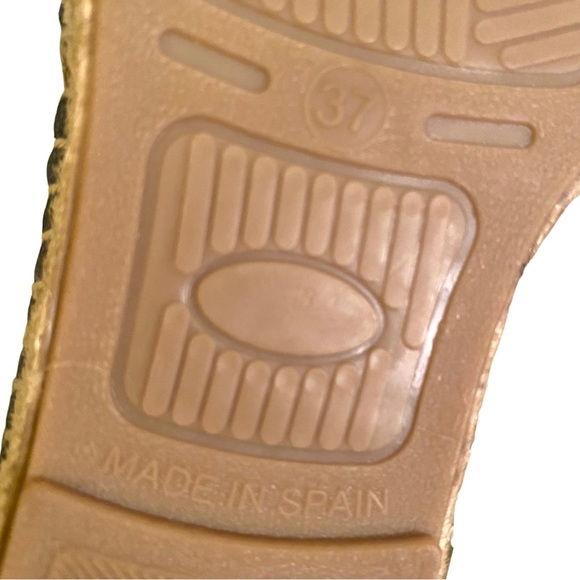 Anthropologie Maypol Espadrille Loafers 6.5 Black Leather Handmade Shoes Size 37 - Picture 7 of 7